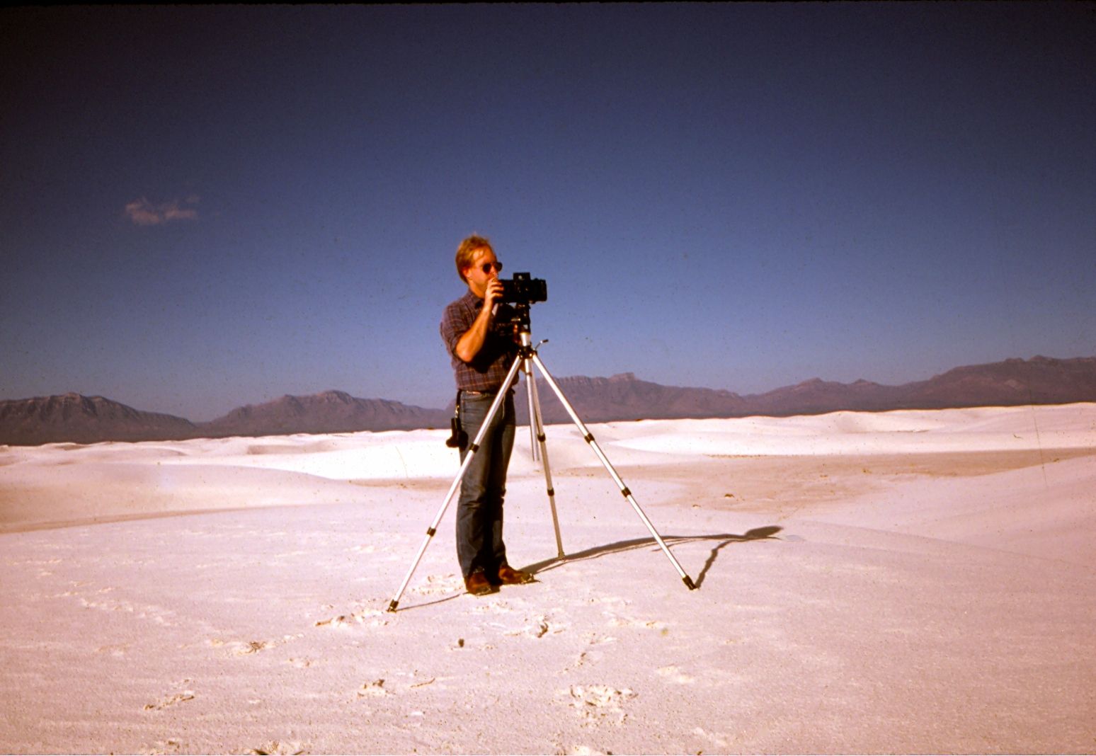 With Fujica 617 at White Sands, New Mexico, 1984