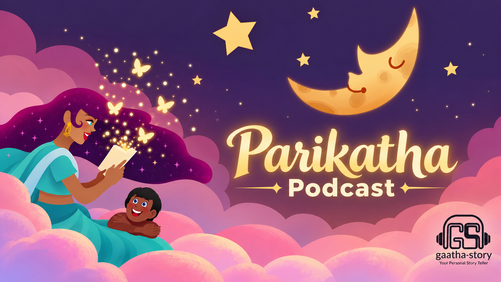 logo for parikatha (faityrtales of India) podcast by gaathastory