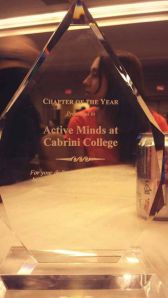 A picture of the Chaper of the Year award, submitted by Madeline Coutu
