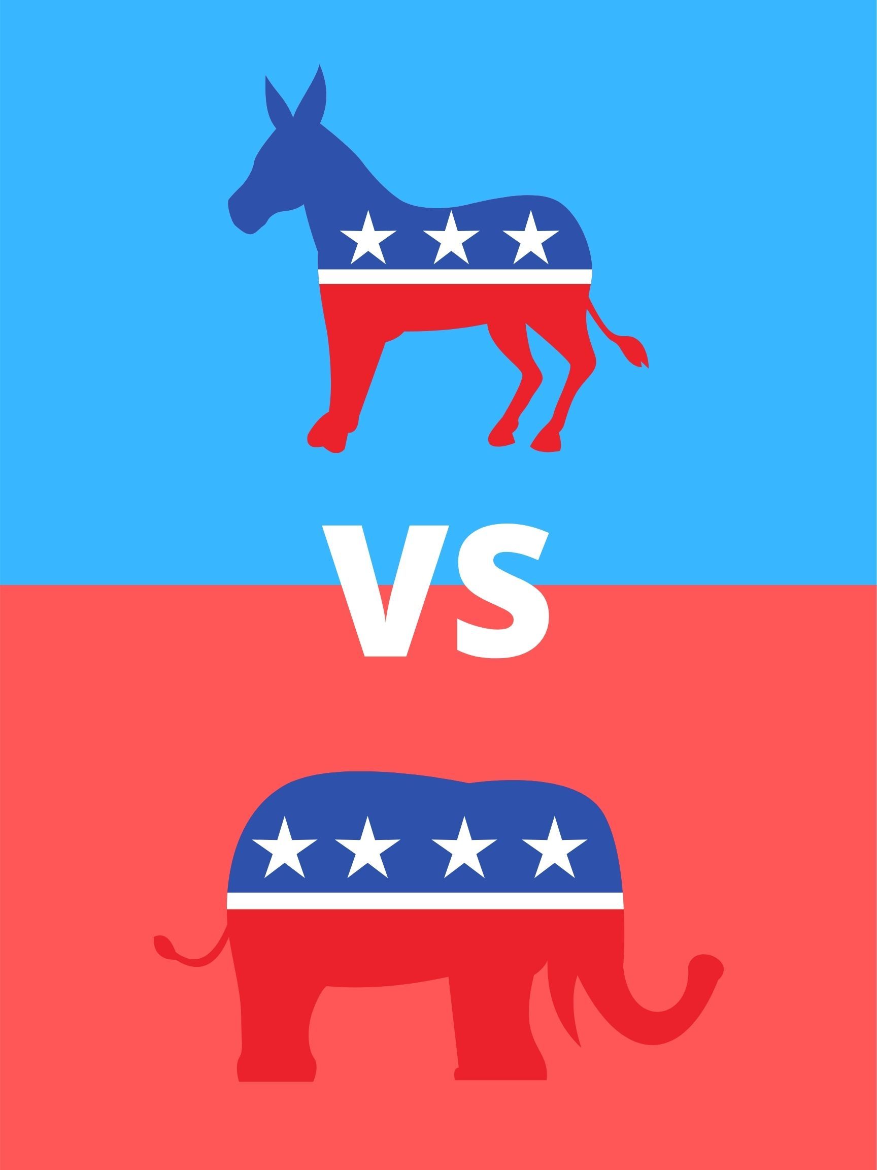 Democrat Party vs Republican Party 
Graphic by Gabrielle Cellucci