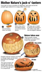 Try this fun way to carve your pumpkin this Halloween season. (MCT)