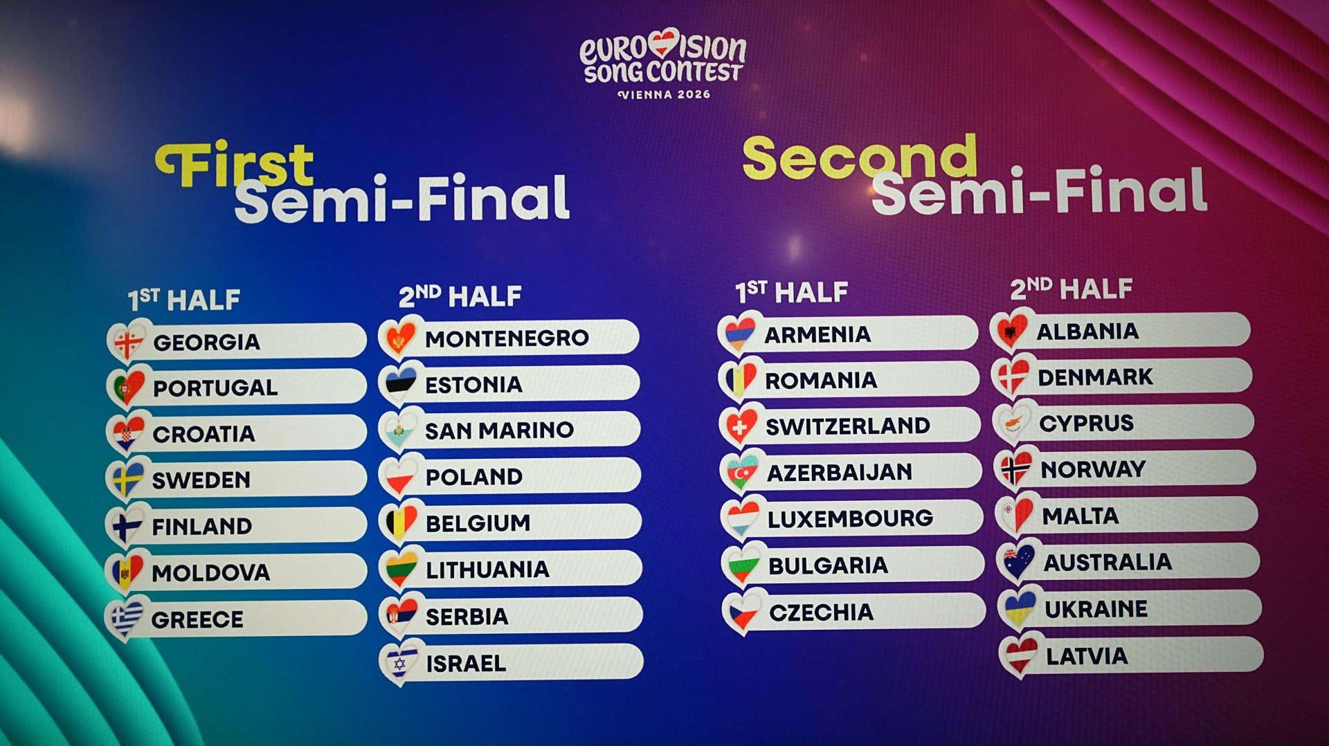 Israel to take part in first Eurovision semi-final alongside Greece and another 13 countri
