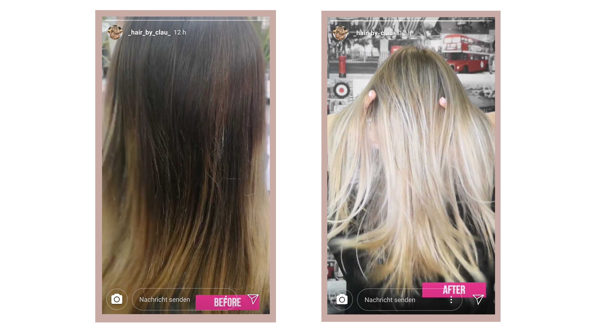 hair transformation instagram stories before and after hair salon instagram story video