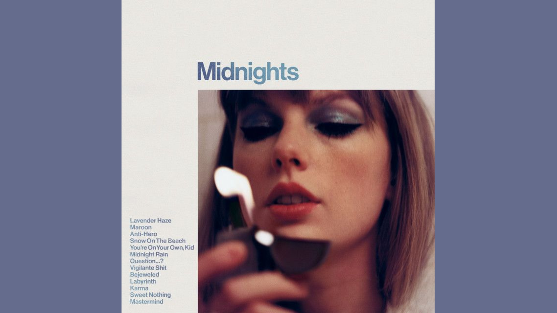 "Midnights" album cover art is the property of Taylor Swift and Republic Records. 