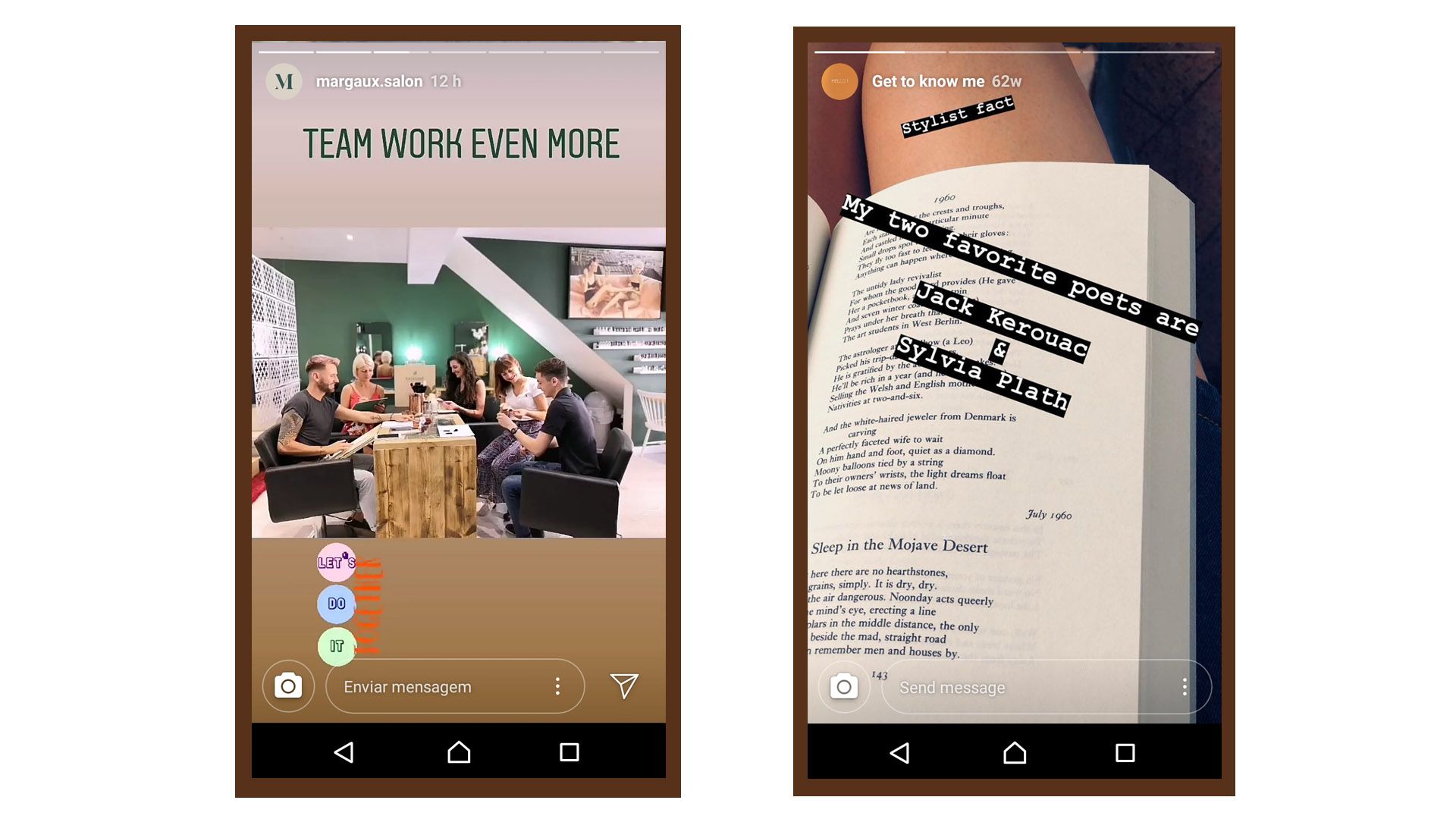 people behind your brand show the people behind your hairsalon on instagram stories
