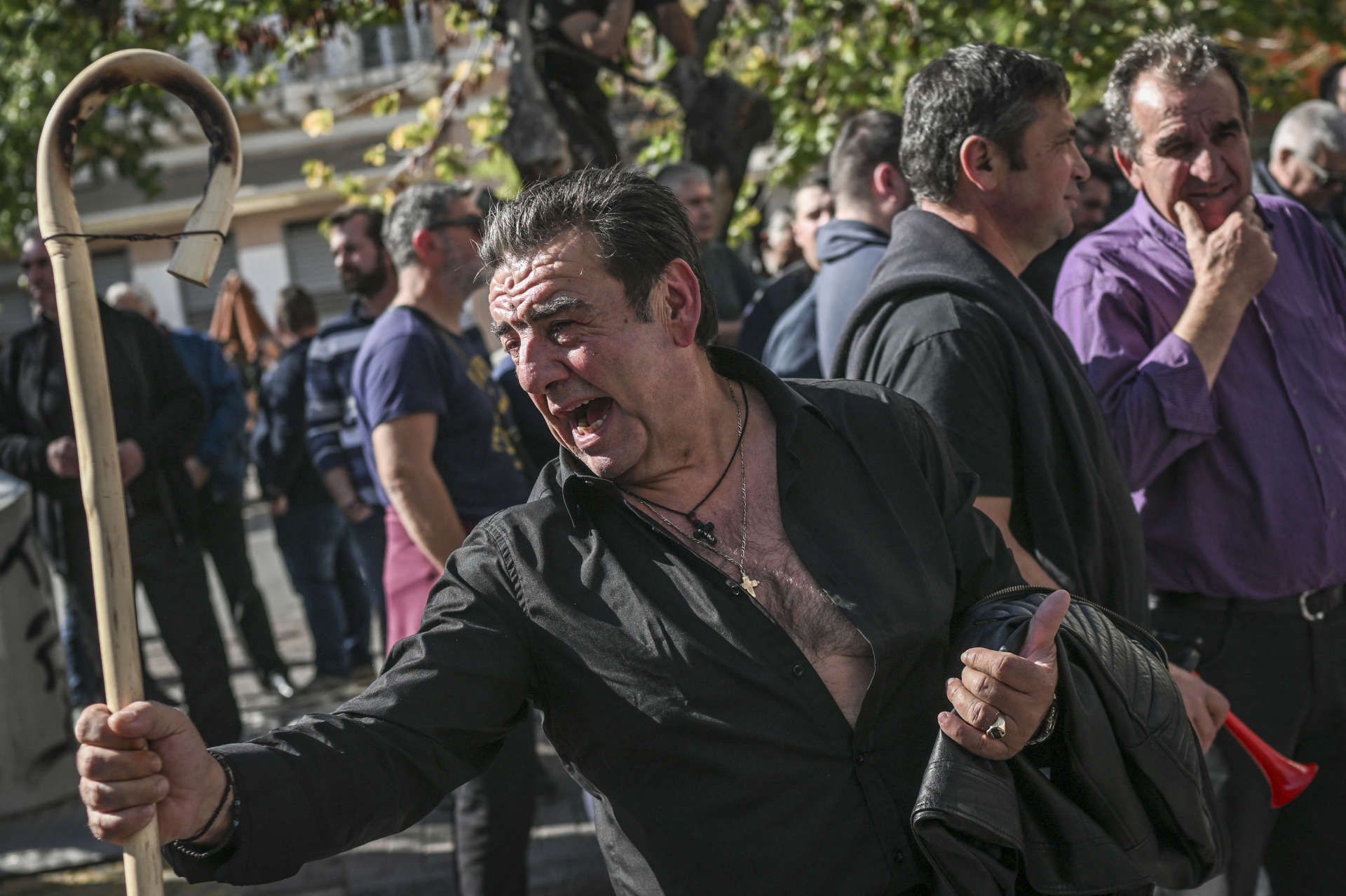 Three hurt as Greek farmers clash with police