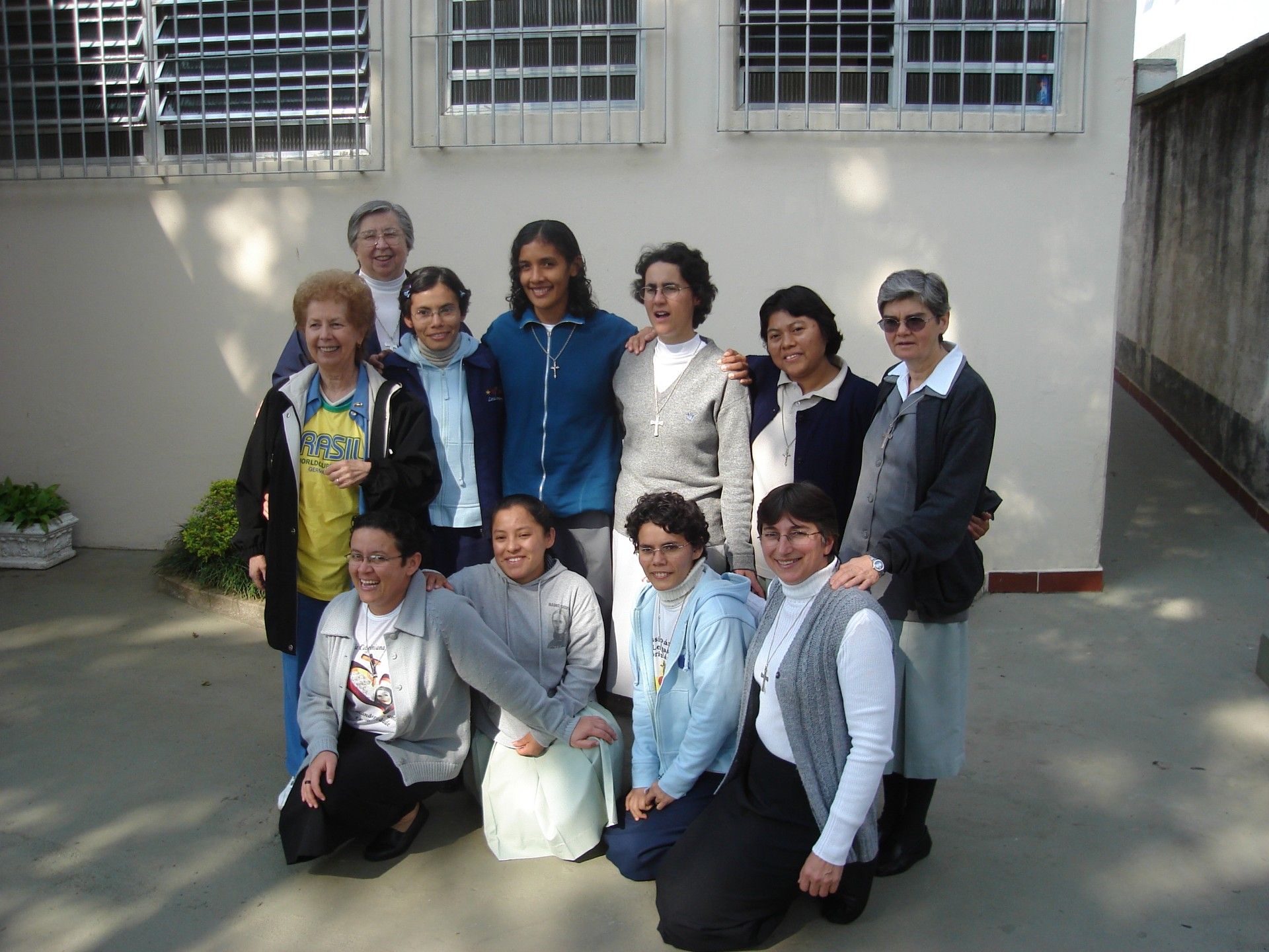 Missionary Sisters of the Sacred Heart of Jesus and a Cabrini professor in Brazil. Photo by Jerome Zurek.