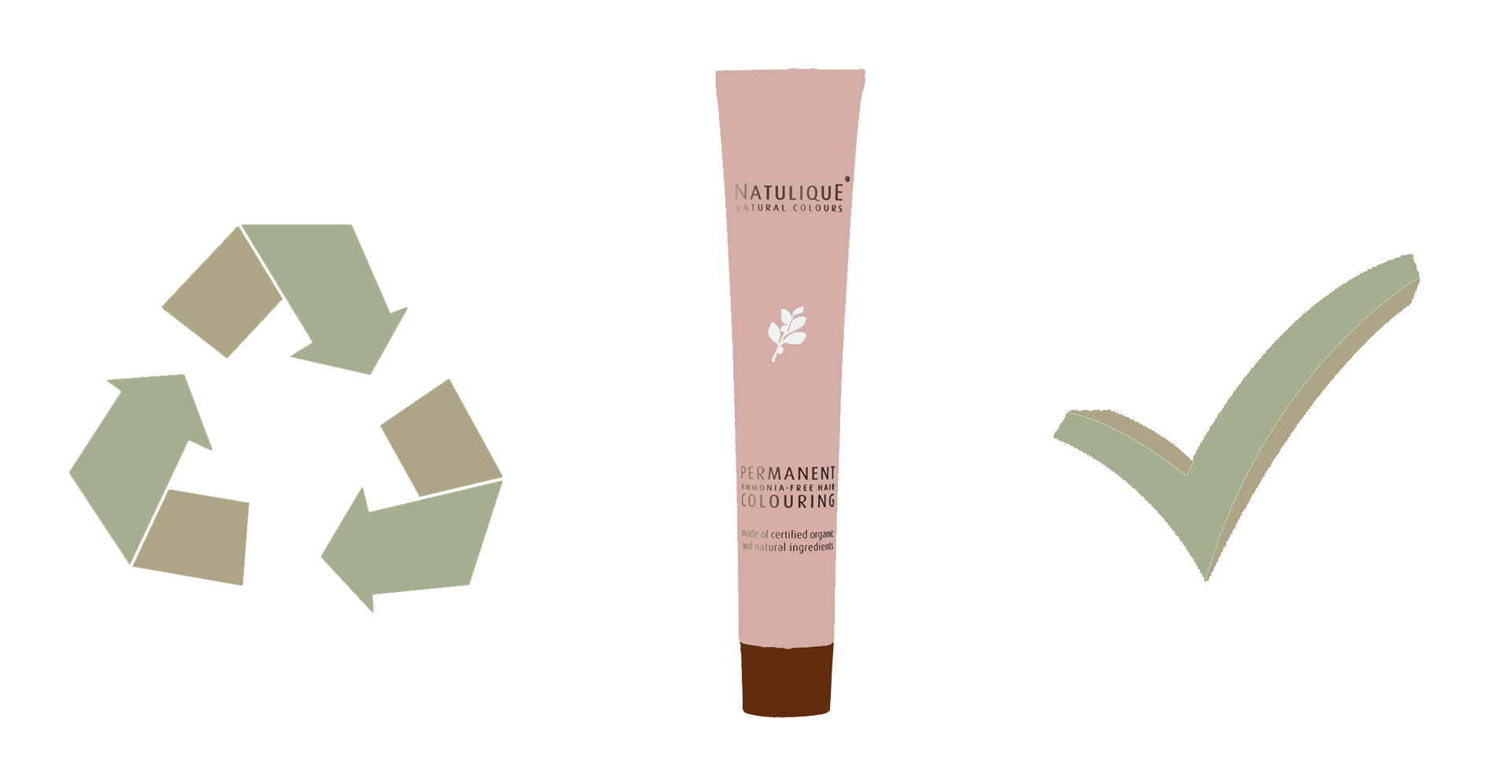 Recyclable colour tubes Natulique pink recyclable tube product