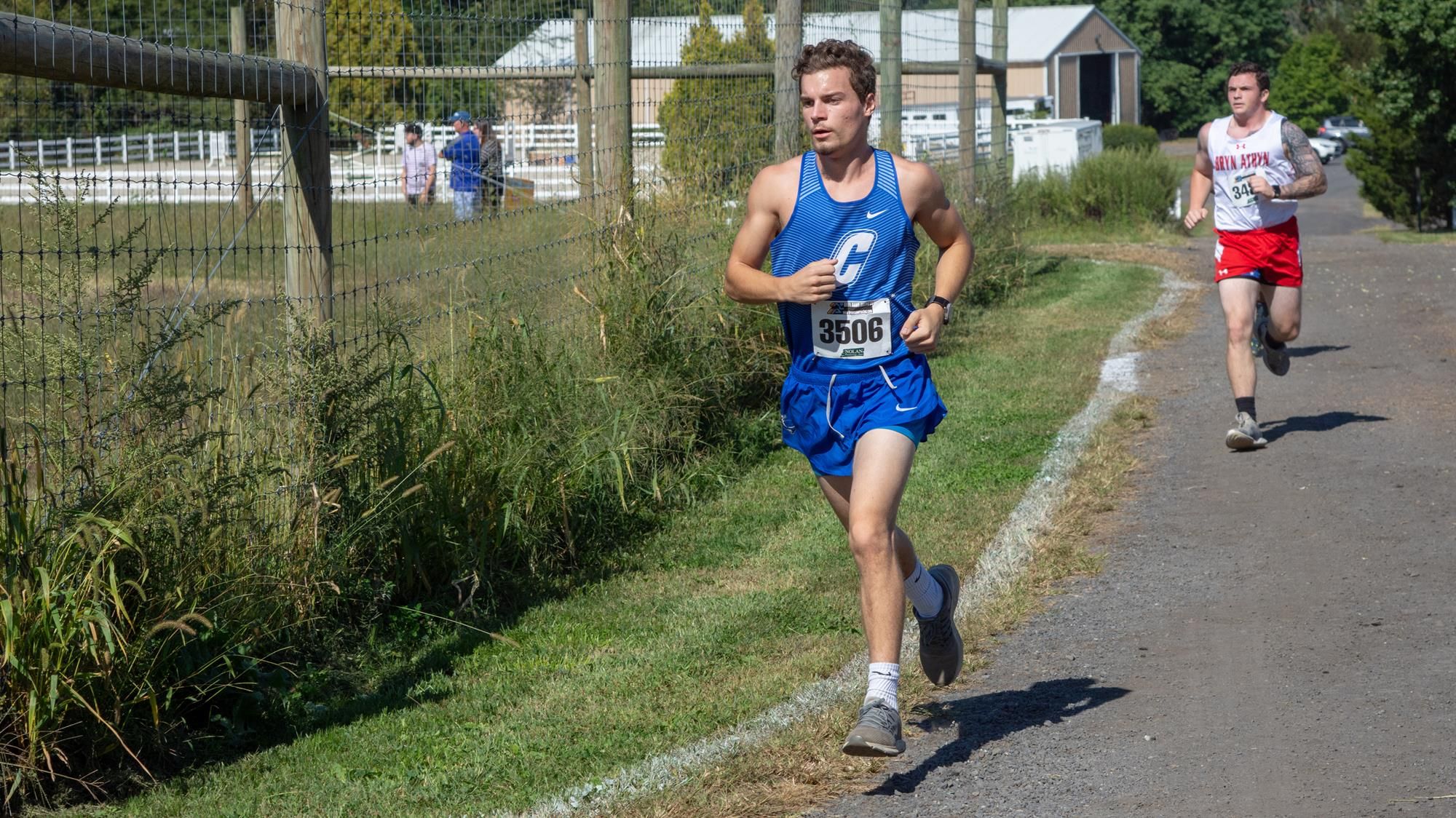 Anthony Pietrwicz running for the cross country team. Photo by Cabrini Athletics
