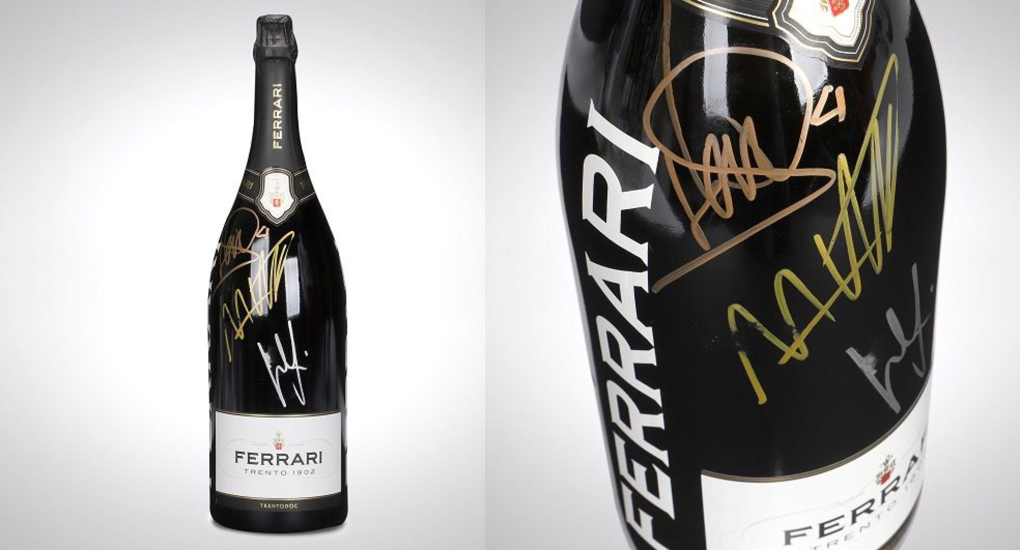 Ferrari Trento F1® Podium Jeroboams, Signed by Grand Prix Winners, to be Auctioned for Charity
