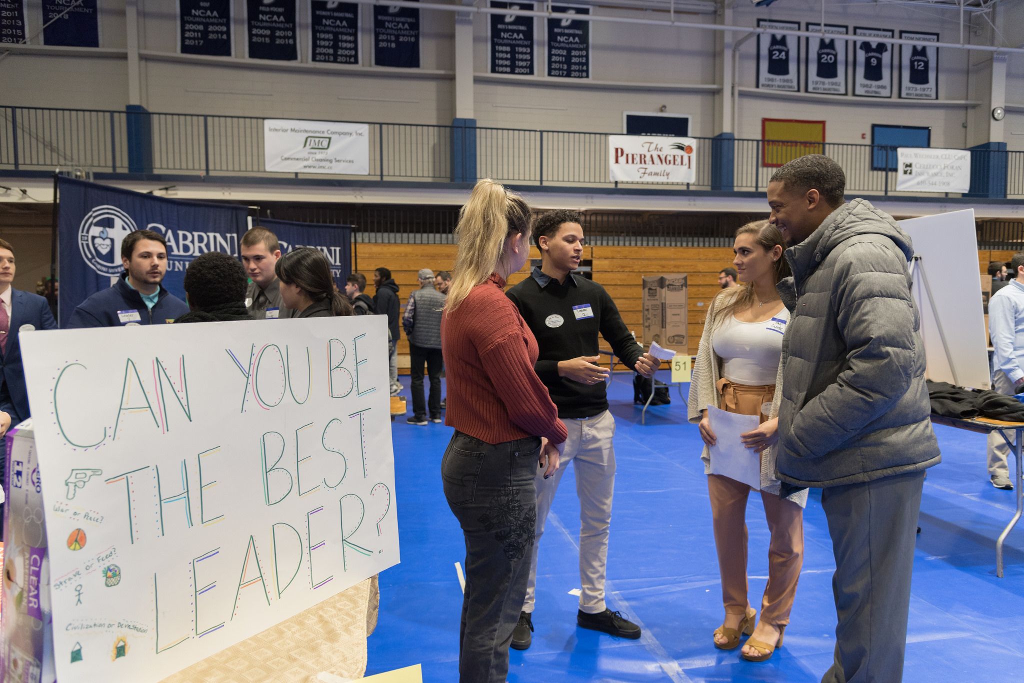 Here is an image taken at Cabrini Day during the student presentations. (Photo taken on the Cabrini Universities' flickr page). 