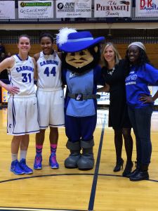 Jatara allen / Staff Writer Seniors Megan Decker (No. 31) Amber Keys (No.44) and Se’Quia Bailey (far right, team manager), were honored during the Lady Cavs senior night win over Gwynedd Mercy.