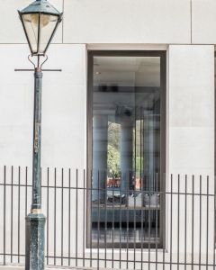 architectural bronze window frame to london development 