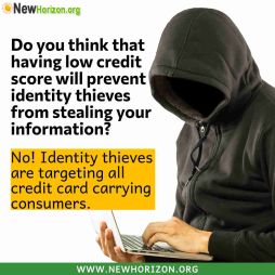 having low credit wont prevent identity theirs from stealing your info