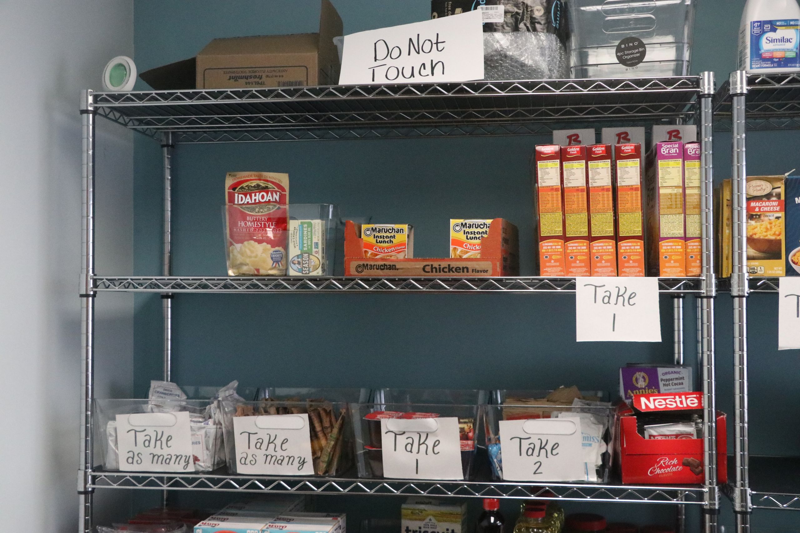 The Cupboard offers shelf-stable food to students with food insecurities. Photo by Gianna McGann.