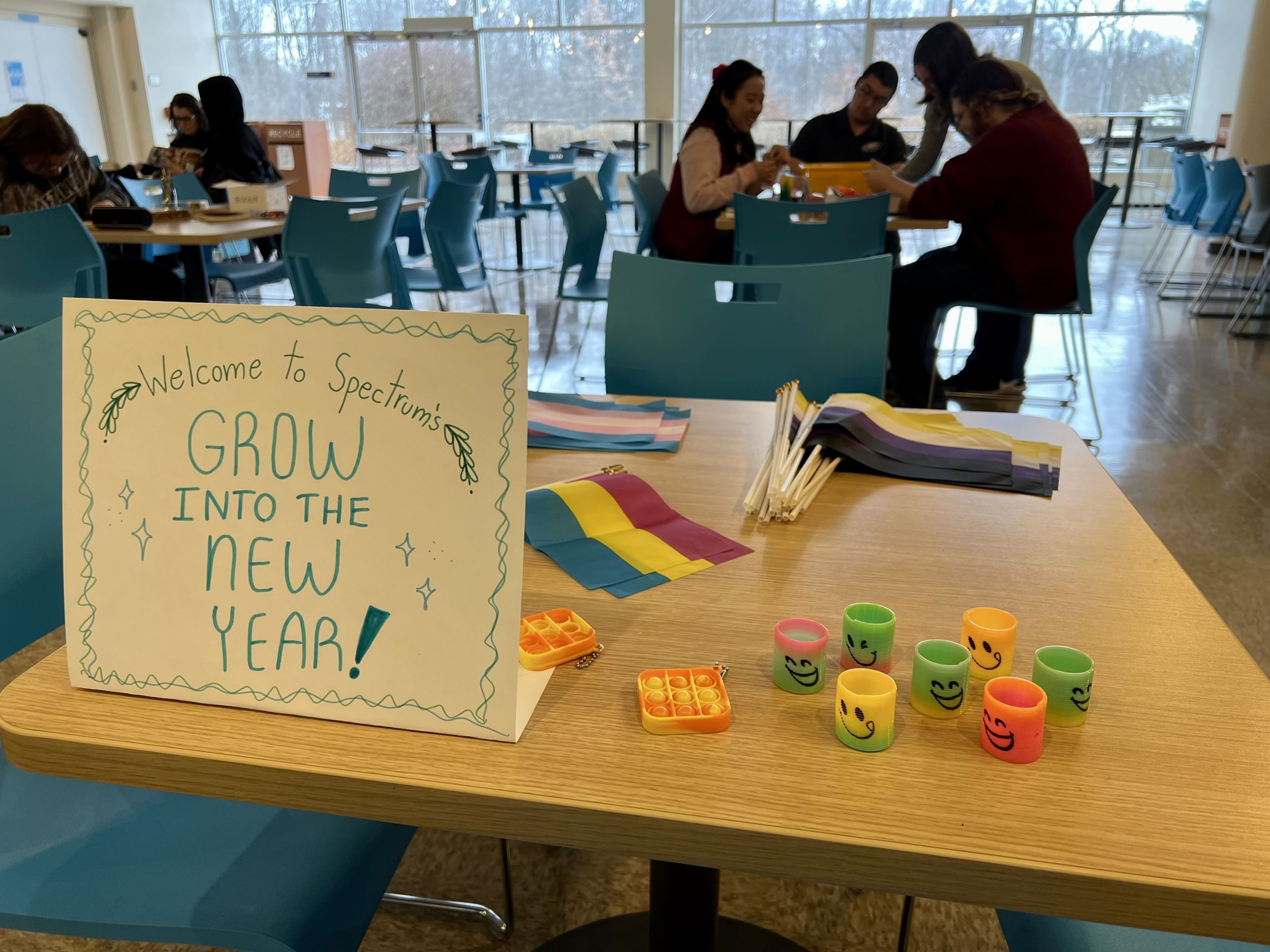 Spectrum's event titled, "Grow into the New Year" with activities for students to enjoy! Photo by Micah Balobalo.