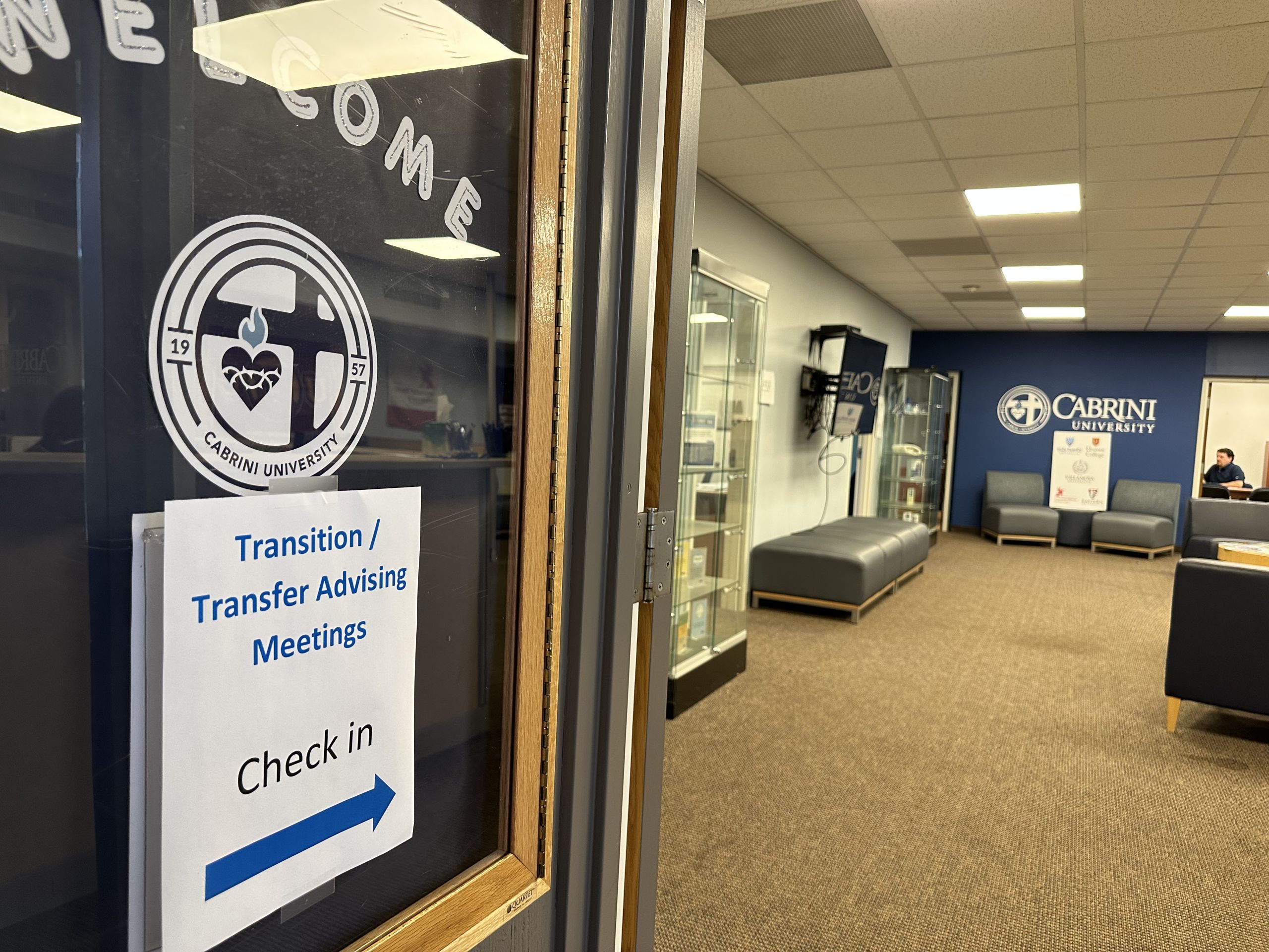 The former home of Cabrini's undergraduate admissions staff is now where students are meeting one-on-one with CSS advisors to guide them thought the transfer process. Photo by Jason Fridge