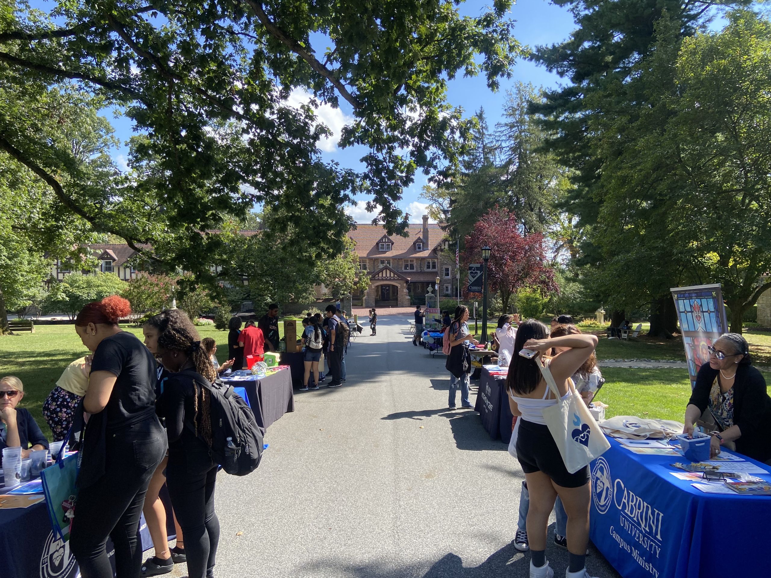 The Involvement fair in full swing with people filling the tables to sign up for clubs. Photo by Savana Harrison 