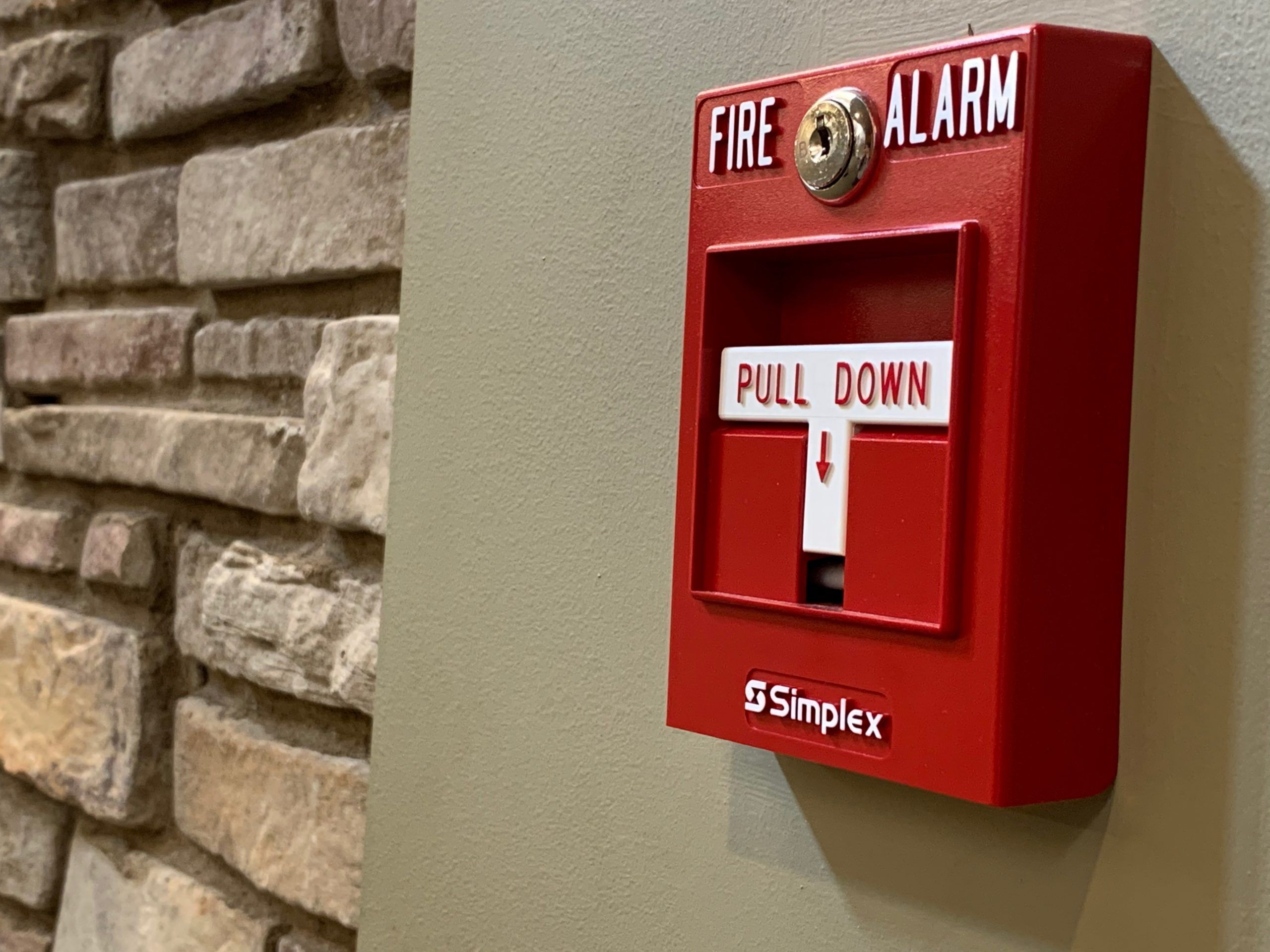 One of many fire alarms in the dorm buildings. Photo by Gabrielle Cellucci