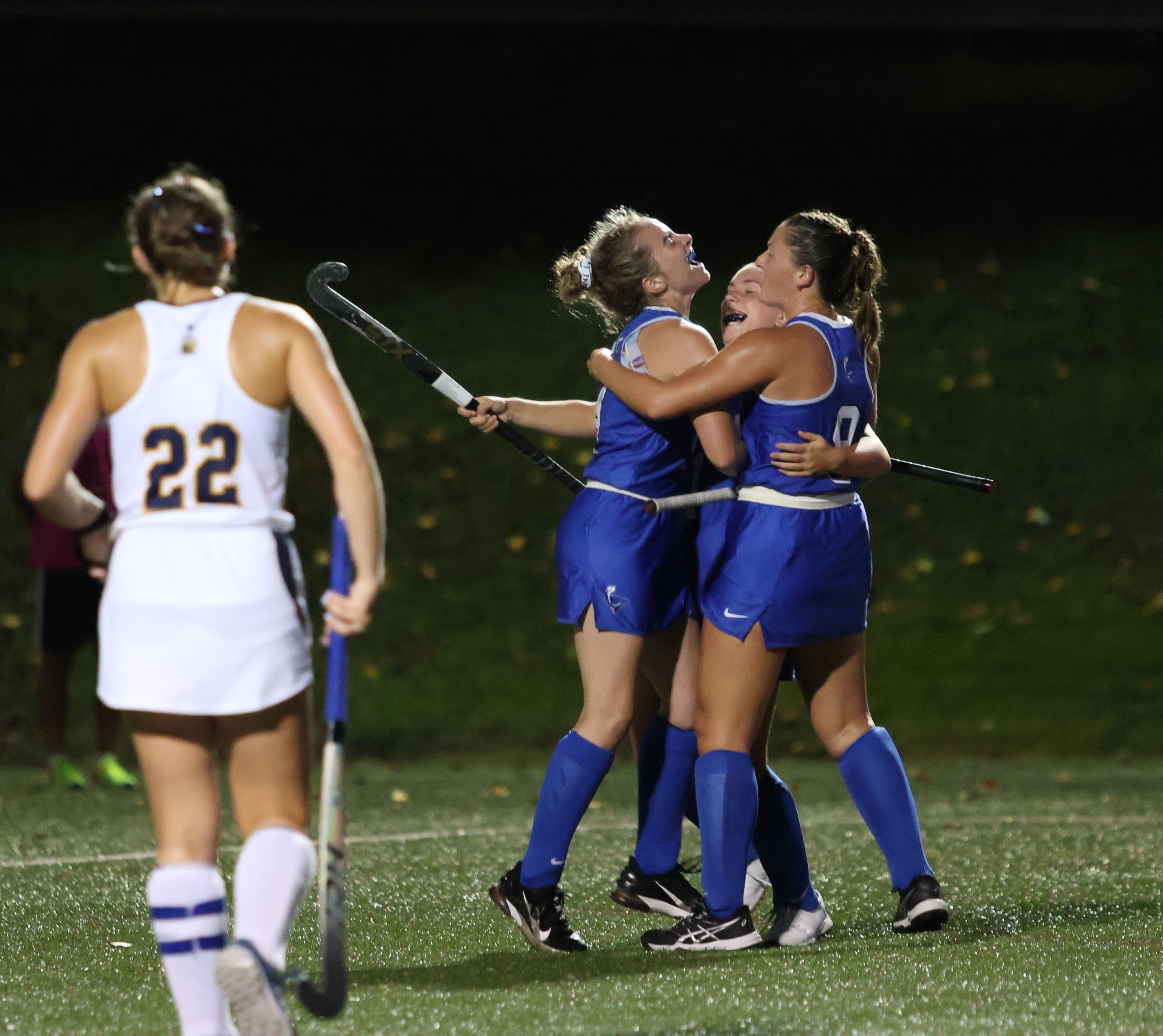 The celebration after the game winning goal. Photo by Thomas Ryan.