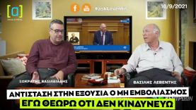 Λεβέντης: Στηρίζω όσους δεν κάνουν εμβόλιο ως αντίσταση στην εξουσία. Θεωρώ ότι δεν κινδυνεύω