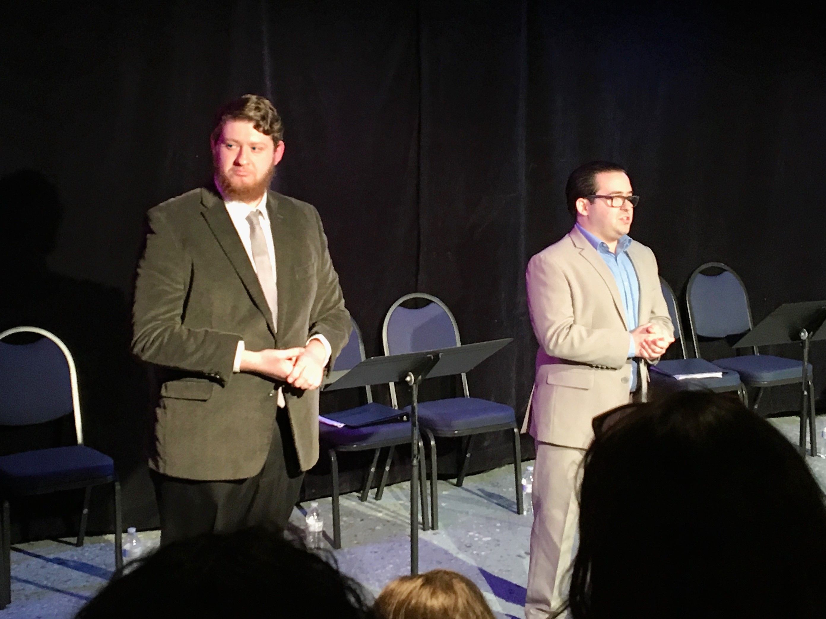 Prior to the premiere, Berardi and Myers had been  working on The Laramie Project since July. Photo by Sierra Dotson.