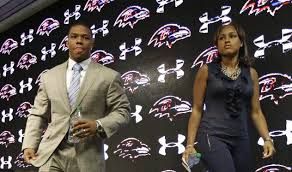 Ray Rice and his wife, Janay walk out of a press conference. The NFL star is under fire for the release of a video capturing the harsh elevator brawl.  (Flickr/ Creative Commons)