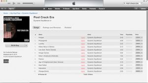 The tracklist for 'Post Crack Era.'