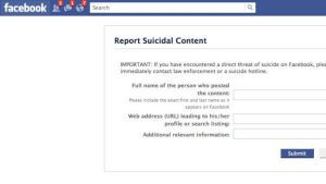 Screenshot Facebook now offers a tool to report any posts that are red flags for a suicide. 