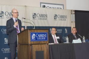 Dane Linn, VP of the Business Round table speaking about the common core. (Linda Johnson/Submitted Photo)