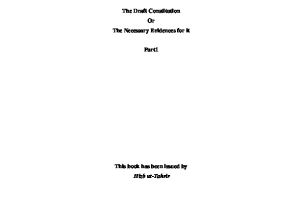 Draft Constitution (Part 1)