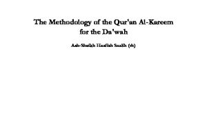 The Methodology of the Quran new
