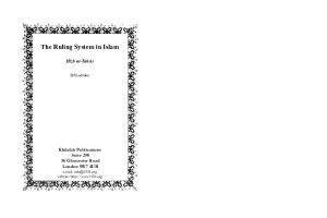 The Ruling System in Islam