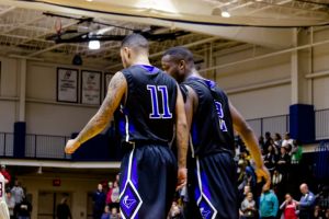 Senior guards Vinny Walls and Aaron Walton-Moss combined for 34 points in the win over Cairn University.