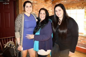 Isabella with sister Jennarose and mother Paula at a recent baby shower 