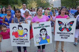Participants of the Rally for Immigrant Dignity, Repsect and Family Unity in Philadelphia
