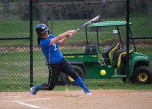 Amber Dietrich is a freshman social work major who leads the team with 7 homeruns and is batting .422. (Amy Held/Staff Photographer)
