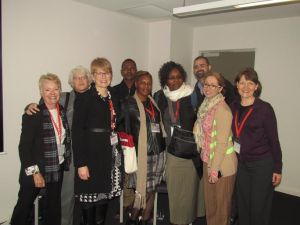 Representatives from Cabrini USA, Cabrini Australia and the Cabrini mission in Swaziland at AIDS 2014. (Edna Barenbaum/Submitted Photo)