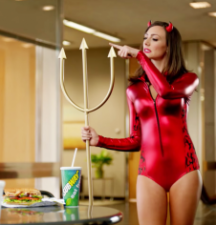 Subway’s new ad for Halloween insists that women slim down to fit into sexy costumes.  (Creative Commons)