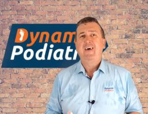 A still of Matt Hayter doing his video about ankle injuries