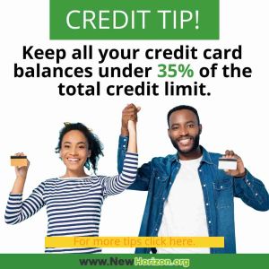 credit card balances under 35%