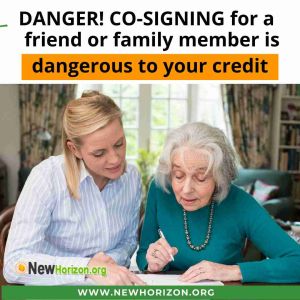 cosigning is dangerous to your credit