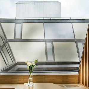 steel glass roof to loft apartment 