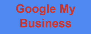 Google My Business Logo On A Blue Background.