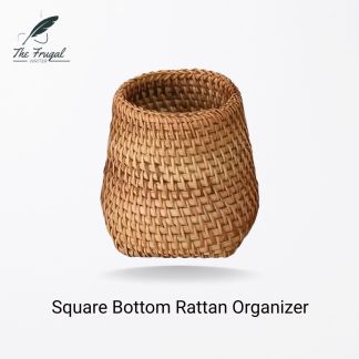 square bottom rattan organizer