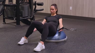 Balance Trainer Cable Crunch With Side Bends