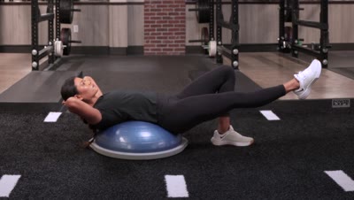 Balance Trainer Single Leg Crunches