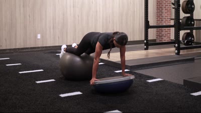 Balance Trainer Stability Ball Knee Tucks
