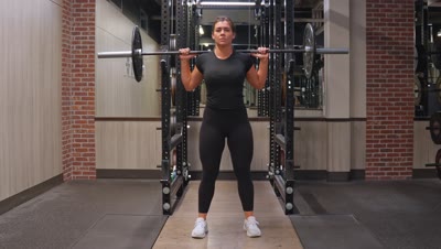 Barbell Back Squat with Deep Partial Squat