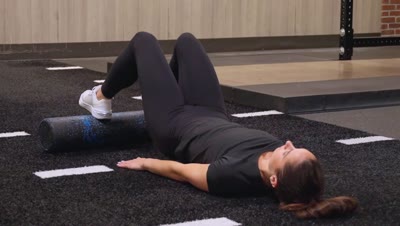 Foam Roll Glute Bridge
